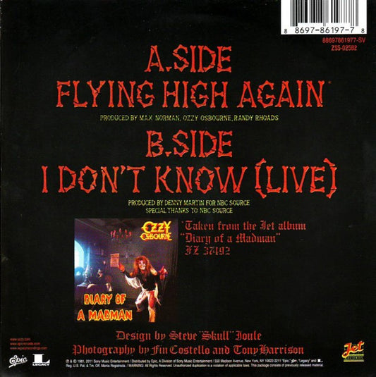 Ozzy Osbourne Flying High Again 7"