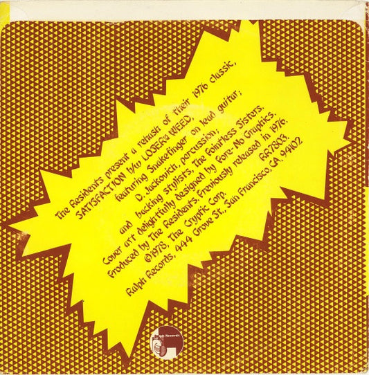 The Residents - Satisfaction 7"